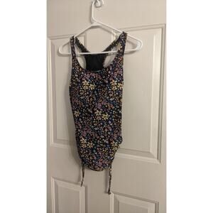 Ella Mar Floral Swim Top, medium, cinched wides, cup support